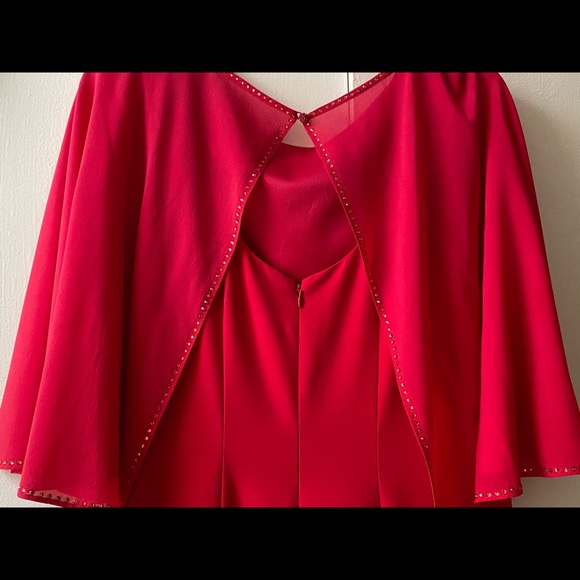 St. John Red Evening Gown - Picture 6 of 8